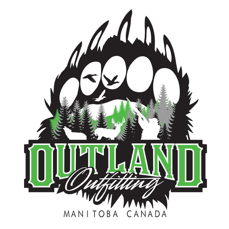 Outland Outfitting Bear Deer Waterfowl Hunting Logo Design 