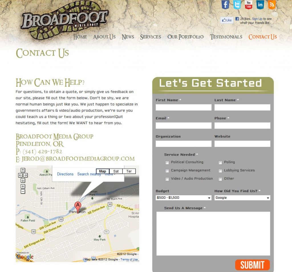 Broadfoot Contact